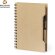 Libreta anillas publicitaria cartón reciclado notas adhesivas soporte bolígrafo