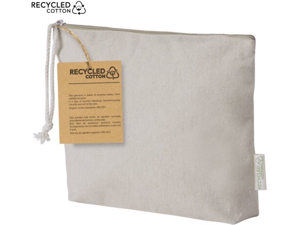 Neceser Theris algodón reciclado certificado con cremallera detalle 1