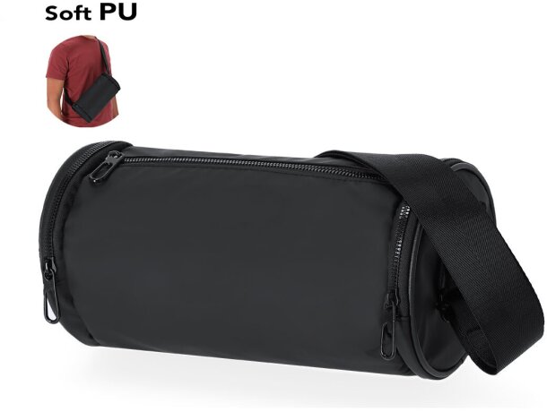 Bolso bandolera Koket de PU con correa reforzada y compartimentos detalle 1