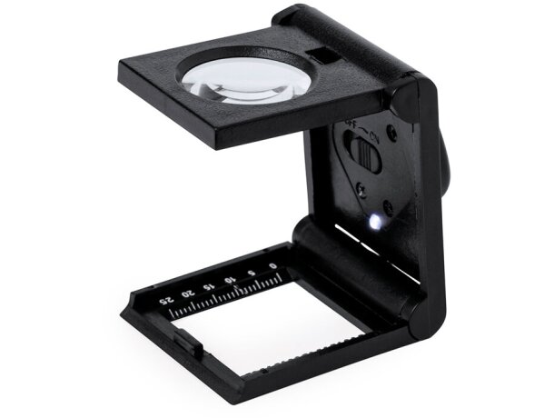 Lupa plegable Tudels 8x con luz led y regla de medición detalle 2