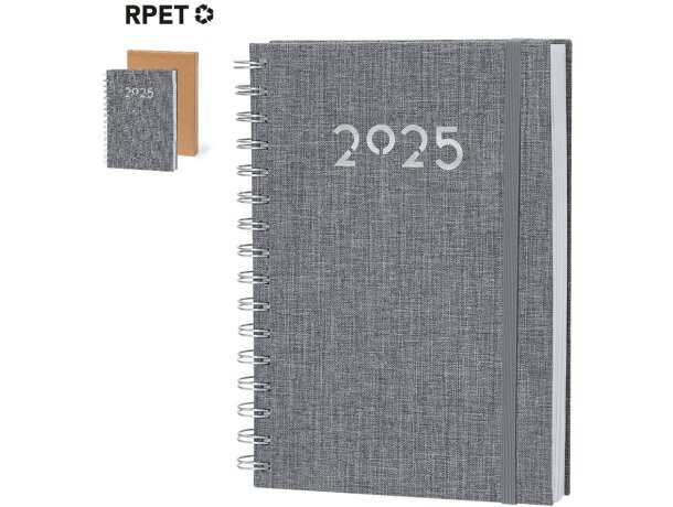 Agenda Sinclex A5 con tapas rígidas en poliéster RPET detalle 1