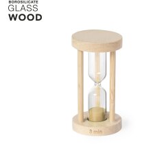 Reloj arena Trinket cristal borosilicato haya natural