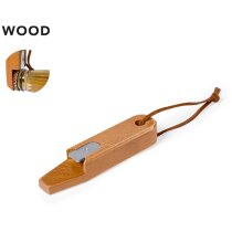 Abridor Cesaris madera con cordón y pestaña metálica