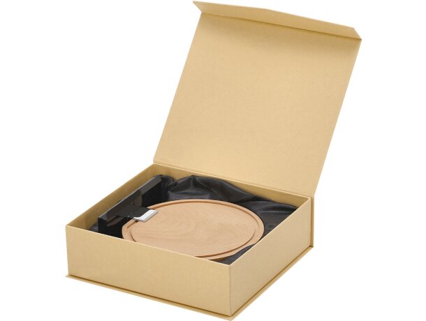 Placa Vererol cristal y madera natural con grabado personalizado detalle 3