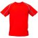 Camiseta manga corta unisex detalles de color 135 gr Makito rojo