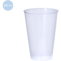 Vaso reutilizable personalizado PP translúcido 400ml