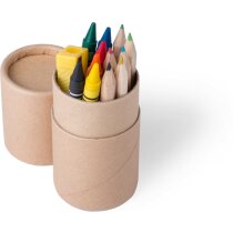 Estuche corporativo con lápices y ceras Pixi