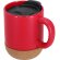 Taza térmica Shivak cerámica con base corcho 330ml Rojo