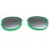 Lentes color negro con montura de colores verde barato