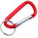 Llavero mosquetón de aluminio personalizada roja