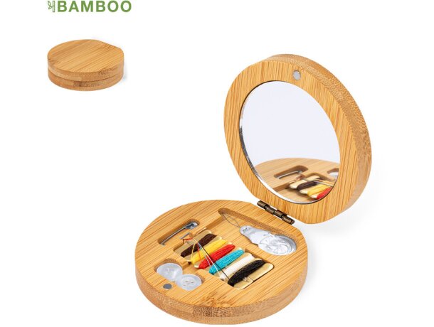 Set costura Atriax bambú con espejo y cierre magnético detalle 1