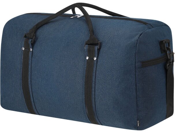 Bolso de viaje Gleor en poliéster reciclado RPET con tres compartimentos detalle 2