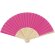 Abanico Mynor de bambú y poliéster 190T personalizable Fucsia