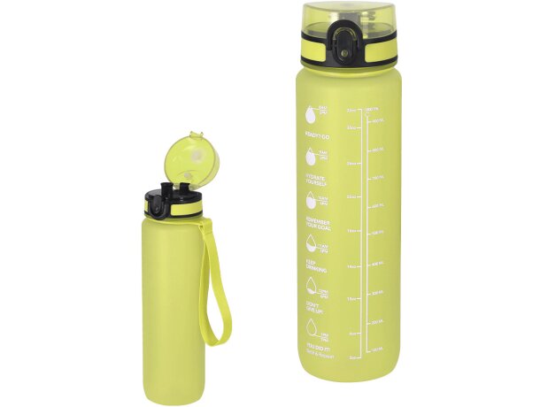 Bidón Trarun rpet 1 litro libre de bpa con frases motivadoras detalle 1