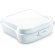 Fiambrera con forma para sandwich personalizada blanca