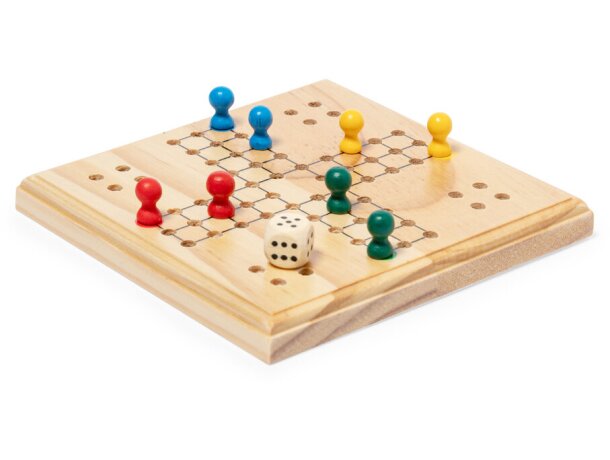 Juego Thumper de parchis en madera para 2 a 4 jugadores con bolsa de algodón detalle 3