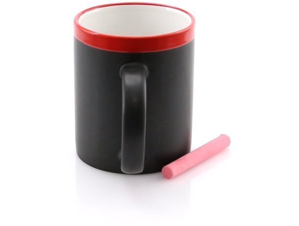 Taza pizarra promocional con tizas de colores economica