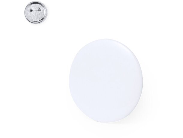 Pin Varek blanco con imperdible para personalización detalle 1