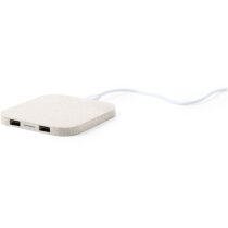 Cargador Riens 10W caña trigo triple conexión