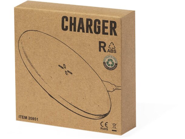Cargador inalámbrico de plástico reciclado 15W detalle 4