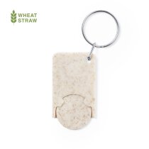 Llavero moneda carro de caña de trigo rectangular extraíble