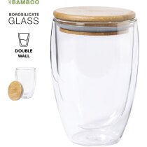 Vaso térmico Tobby doble pared bambú natural