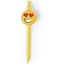 Bolígrafo amarillo con emoticono personalizado Bolígrafo amarillo con emoticono personalizado