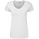 Camiseta Iconic V-neck de algodón peinado blanca entallada