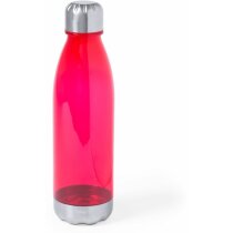 Botella de plástico y acero barata roja