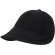 Gorra Yilmur de poliéster con visera flexible y 6 paneles Negro