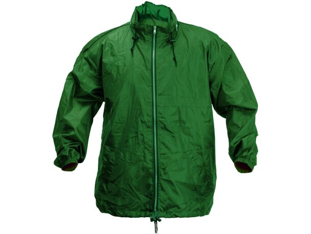 Impermeable Garu de calidad con cremallera barato verde