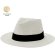 Sombrero Klesnap de paja de papel con cinta negra ajustable detalle 1