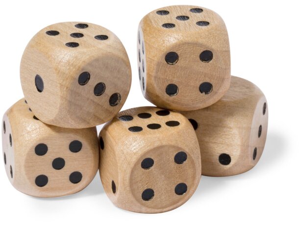 Juego de dados Atanin en madera con estuche deslizante detalle 5