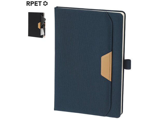 Bloc notas Zarek con portada rígida en poliéster RPET detalle 1