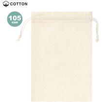 Tote bag publicitaria Miley de algodón natural con cordón