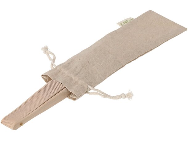 Funda abanico algodón reciclado certificado GRS Fleken detalle 3