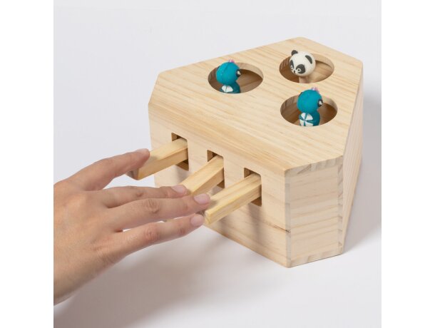 Juego interactivo de madera con palancas para mascotas Kesel detalle 6