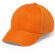 Gorra de poliester de 5 paneles naranja grabada