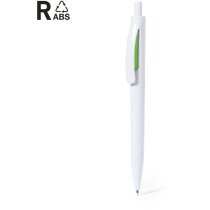Bolígrafo ABS reciclado publicitario sostenible Caleb blanco