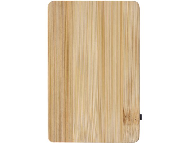 Powerbank impreso 5000 mah de bambú Dominik detalle 5