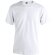Camiseta de algodón ring spun Mc180 blanca unisex de 180 g/m²