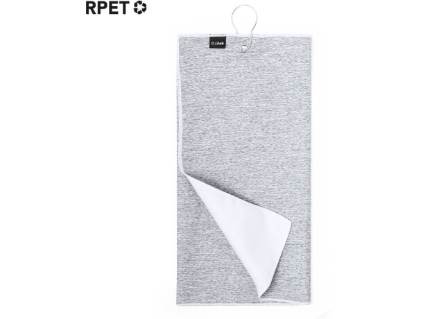 Toalla golf Brylix con mosquetón acero inoxidable RPET detalle 1