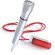 Bolígrafo Mustap con linterna a pilas gris/rojo