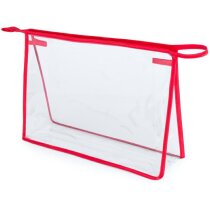Neceser transparente con bordes de color