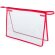 Neceser transparente con bordes de color