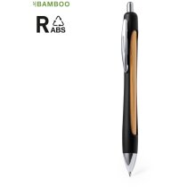 Bolígrafo Storm con bambú natural y RABS azul