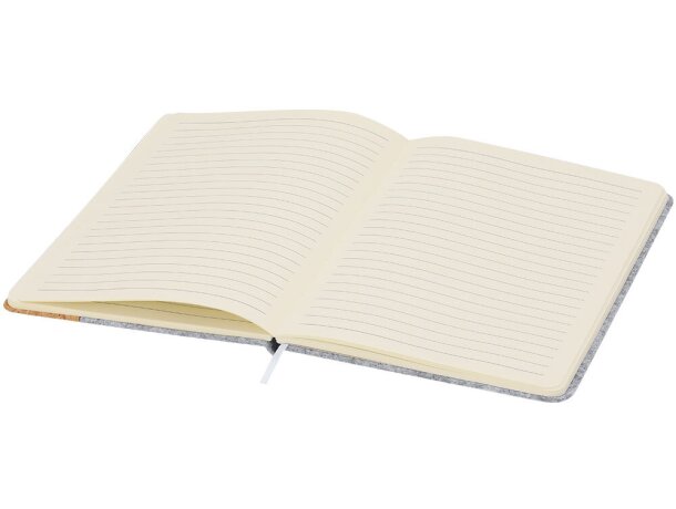 Bloc notas Driscol con portada fieltro RPET y corcho natural detalle 5