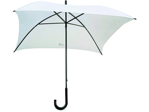 Paraguas formato cuadrado de 72 cm de lado personalizado blanco Paraguas formato cuadrado de 72 cm de lado personalizado blanco