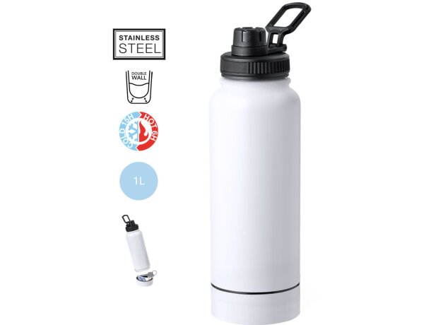 Botella termo personalizada para serigrafiar con dosificador y asa de transporte Wankex detalle 1