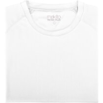 Camiseta en poliester 135 gr unisex con logo blanca Camiseta en poliester 135 gr unisex con logo blanca